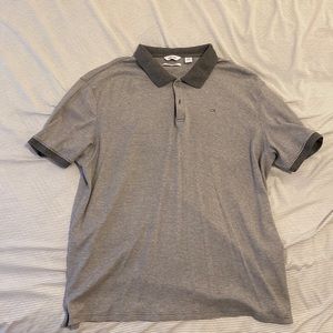 Calvin Klein liquid touch silver and grey polo shirt XL